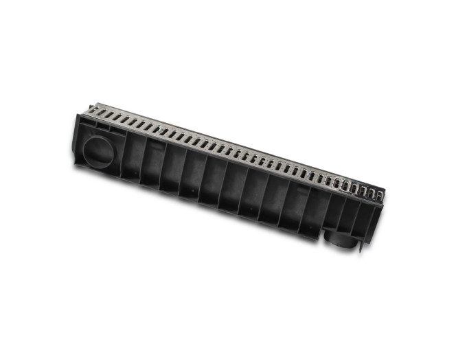 Plastic GIDROLICA Standart DN100 H185 drain tray with galvanized grate A15 8028