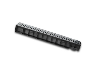 Plastic GIDROLICA Standart DN100 H120 water drainage tray with galvanized steel grate A15