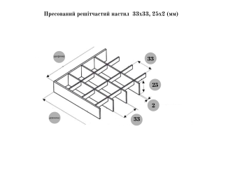 Pretlačená mriežková doska 800×1000 (33x33, 25x2)