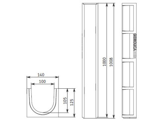 Tray 903 - drainage systems Gidrolica - Kyiv and Ukraine.