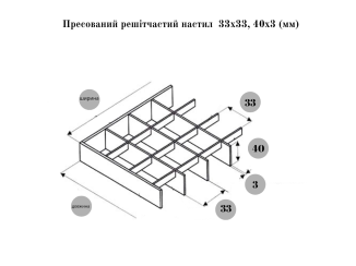Pretlačená mriežková doska 500×1000 (33x33, 40x3)
