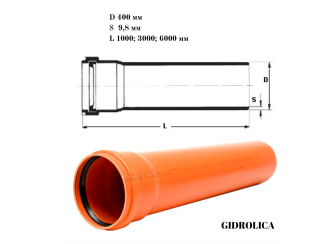 A GIDROLICA műanyag narancssárga esővízcsatorna cső 400*9,8