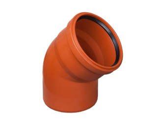 Коліно дренажне GIDROLICA пластикове оранжеве 400*45
