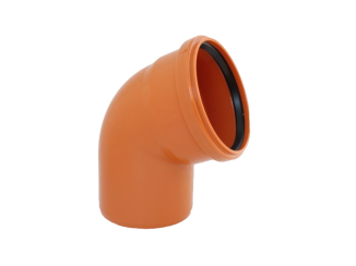Коліно дренажне GIDROLICA пластикове оранжеве 200*67