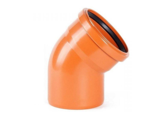 Коліно дренажне GIDROLICA пластикове оранжеве 160*30