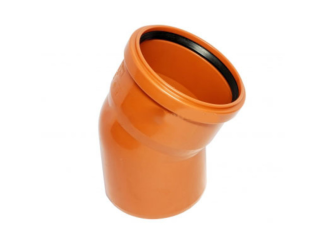 Коліно дренажне GIDROLICA пластикове оранжеве 160*15