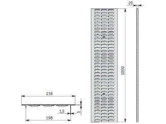 Hydraulic grid GIDROLICA Stamped steel galvanized DN200 528