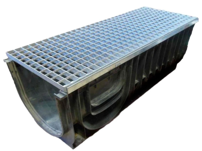 Set: LV 30.38.39.6 plastic tray reinforced with steel grates, class A