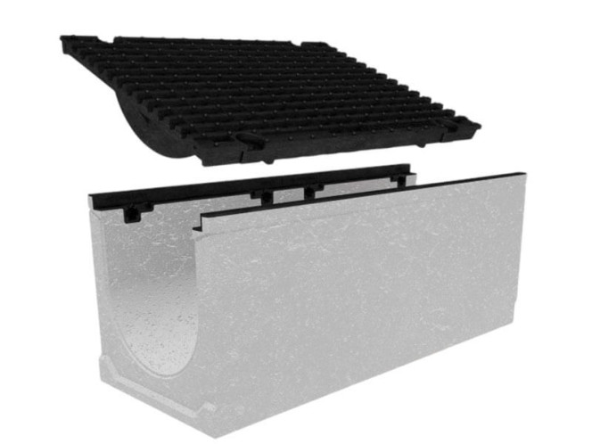 Tray with grate (set) 0431 - drainage systems Gidrolica - Kyiv and Ukraine.