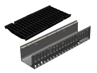 Лоток пластиковий Super з чавунною решіткою клас D