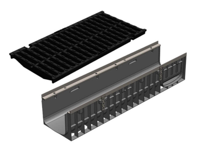 Plastic tray Super with cast iron grate class D