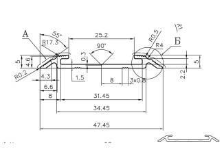 Протиковзання накладка на сходи пряма