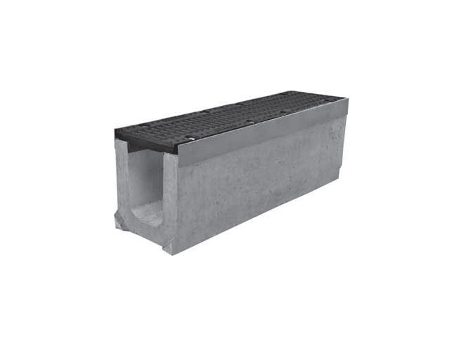 Лоток водовідвідний SUPER ЛВ-15.25.31 бетонний з решіткою щілинною чавунною (комплект)