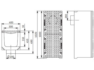 Tray with grid (set) 04311 - drainage systems Gidrolica - Kyiv and Ukraine.