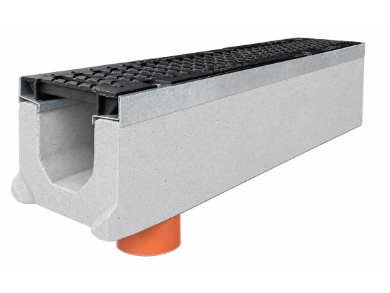 Tray with grate (set) 04101 - drainage systems Gidrolica - Kyiv and Ukraine.