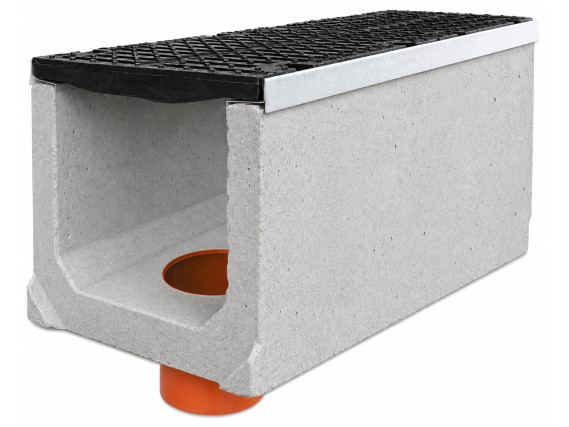 Tray with grate (set) 04311 - drainage systems Gidrolica - Kyiv and Ukraine.