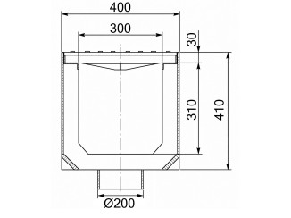 Tray with grate (set) 04311 - drainage systems Gidrolica - Kyiv and Ukraine.
