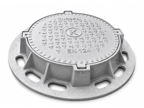 Heavy cast iron manhole cover C-250 with lock