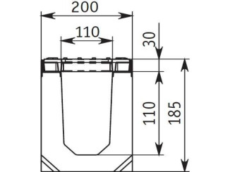 Tray with grate (set) 0410 - drainage systems Gidrolica - Kyiv and Ukraine.