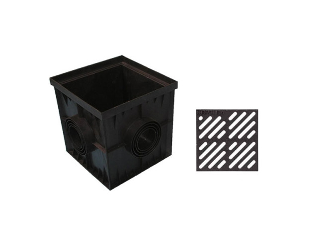 Hydraulic grate inlet GIDROLICA plastic with cast iron grid C250 2295