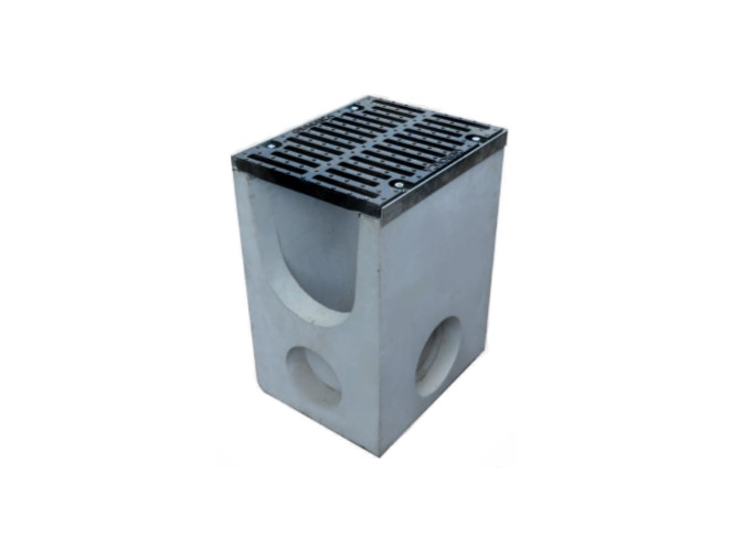 Sand trap with grates (set) 043081 - water drainage systems Gidrolica - Kyiv and Ukraine.