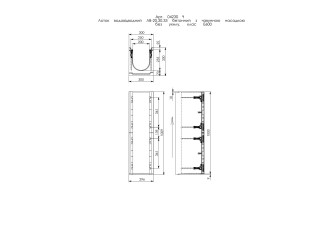 Tray with grate (set) 0423 Ch - drainage systems Gidrolica - Kyiv and Ukraine.