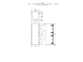 Tray with grate (set) 0431 - drainage systems Gidrolica - Kyiv and Ukraine.