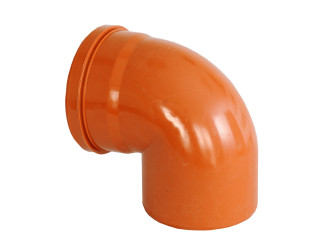 Коліно дренажне GIDROLICA пластикове оранжеве 400*90
